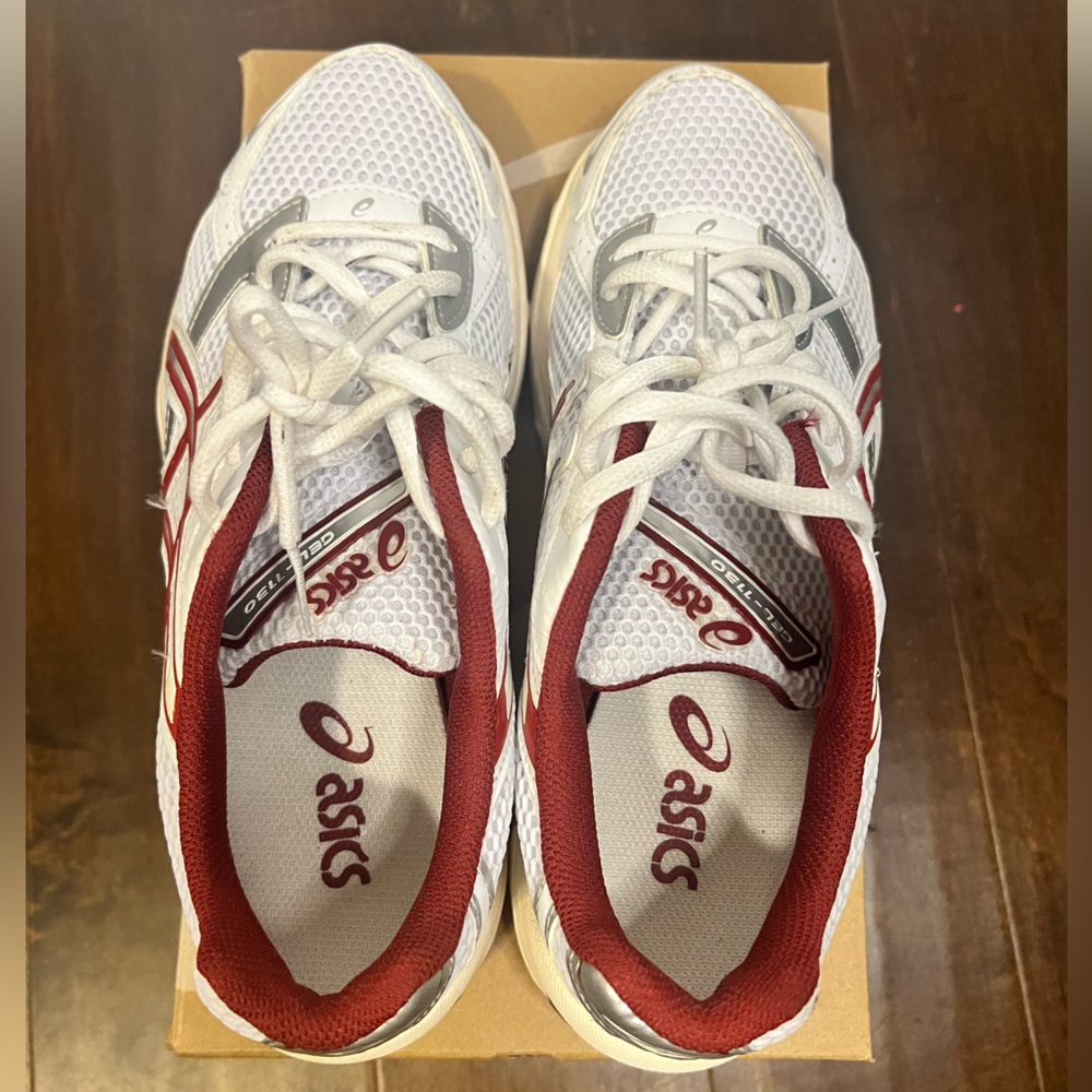 Women’s Asics GEL-1130 “White / Red Dahlia” - Picture 3 of 7